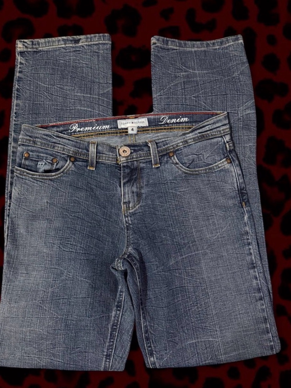 Tommy Hilfiger Straight Leg Jeans - Medium Blue Wash